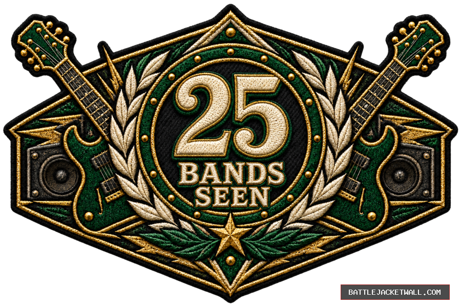 25 Bands Seen patch